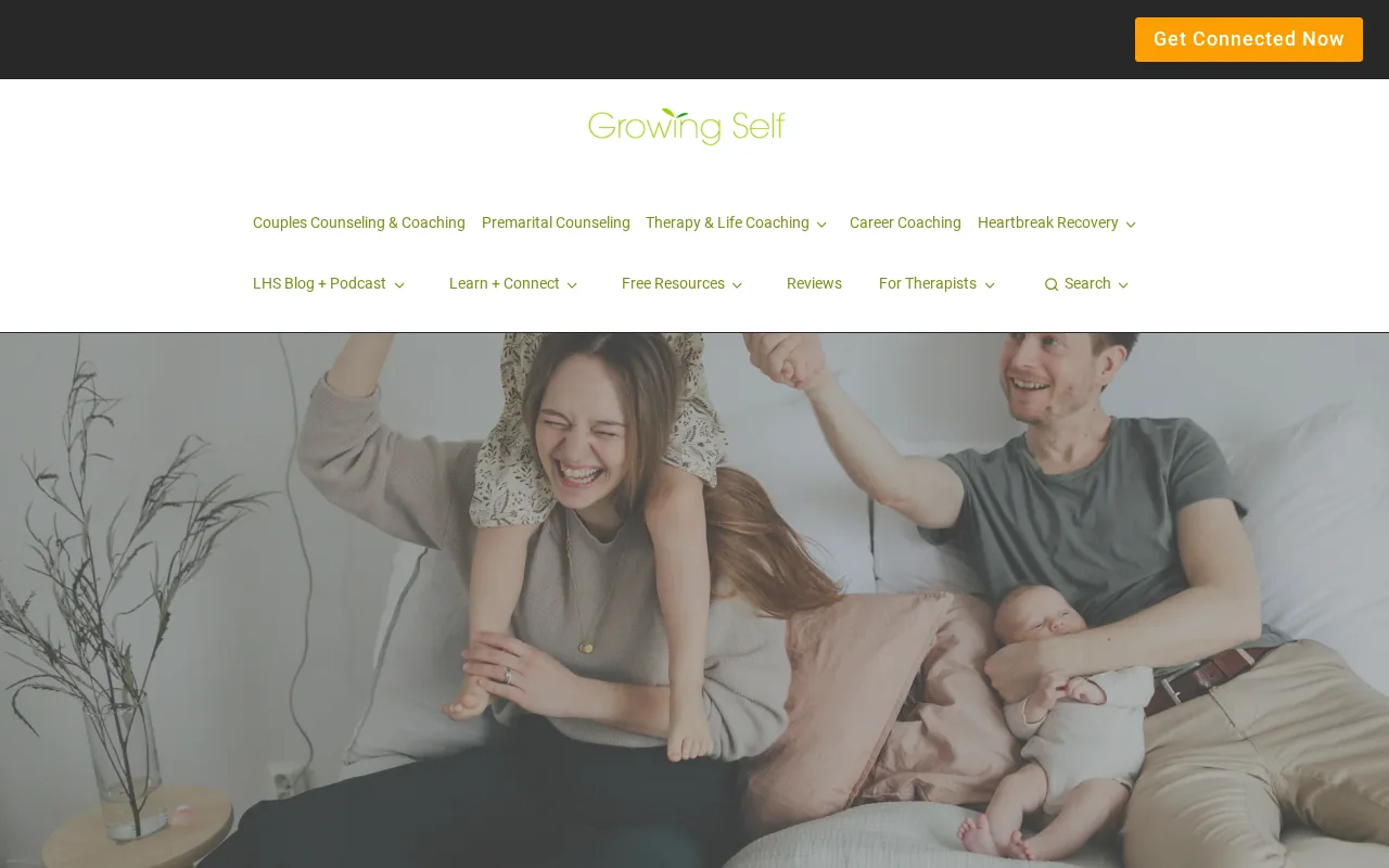 Screenshot of the Growing Self website