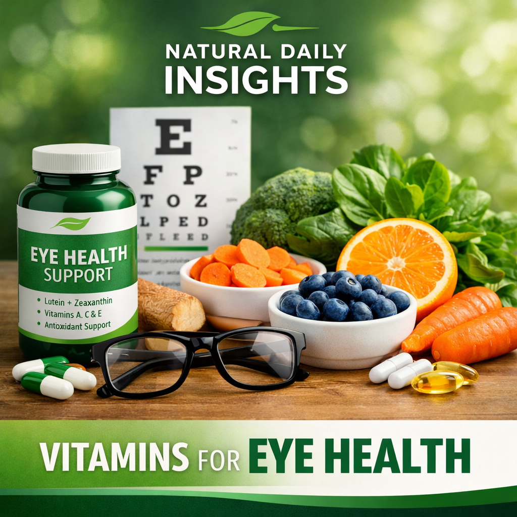 A photorealistic image related to vitamins-for-eye-health. Alt: vitamins-for-eye-health
