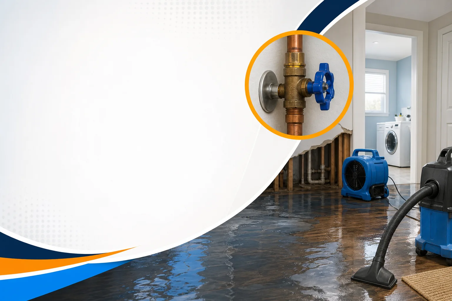 Water damage restoration steps for a US home