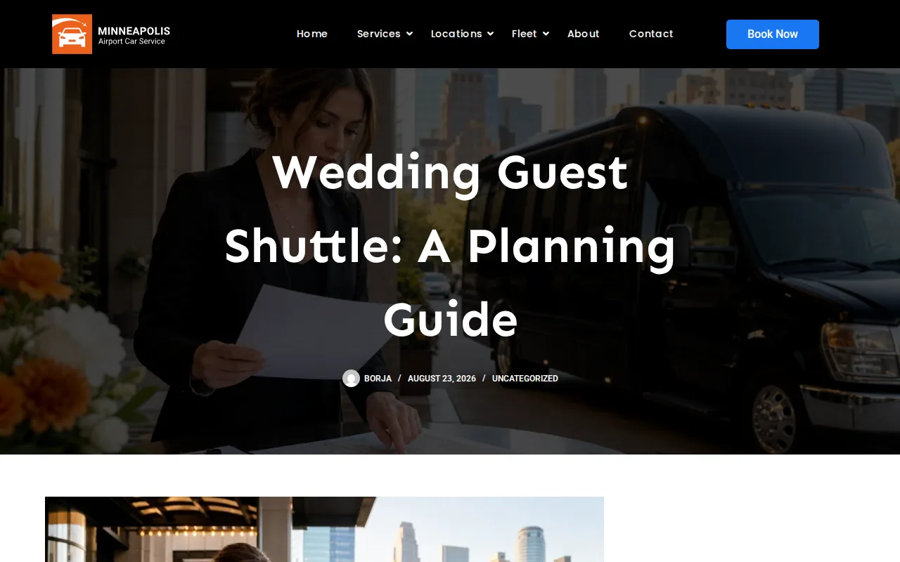 Screenshot of the Minneapolis Airport Car Service website