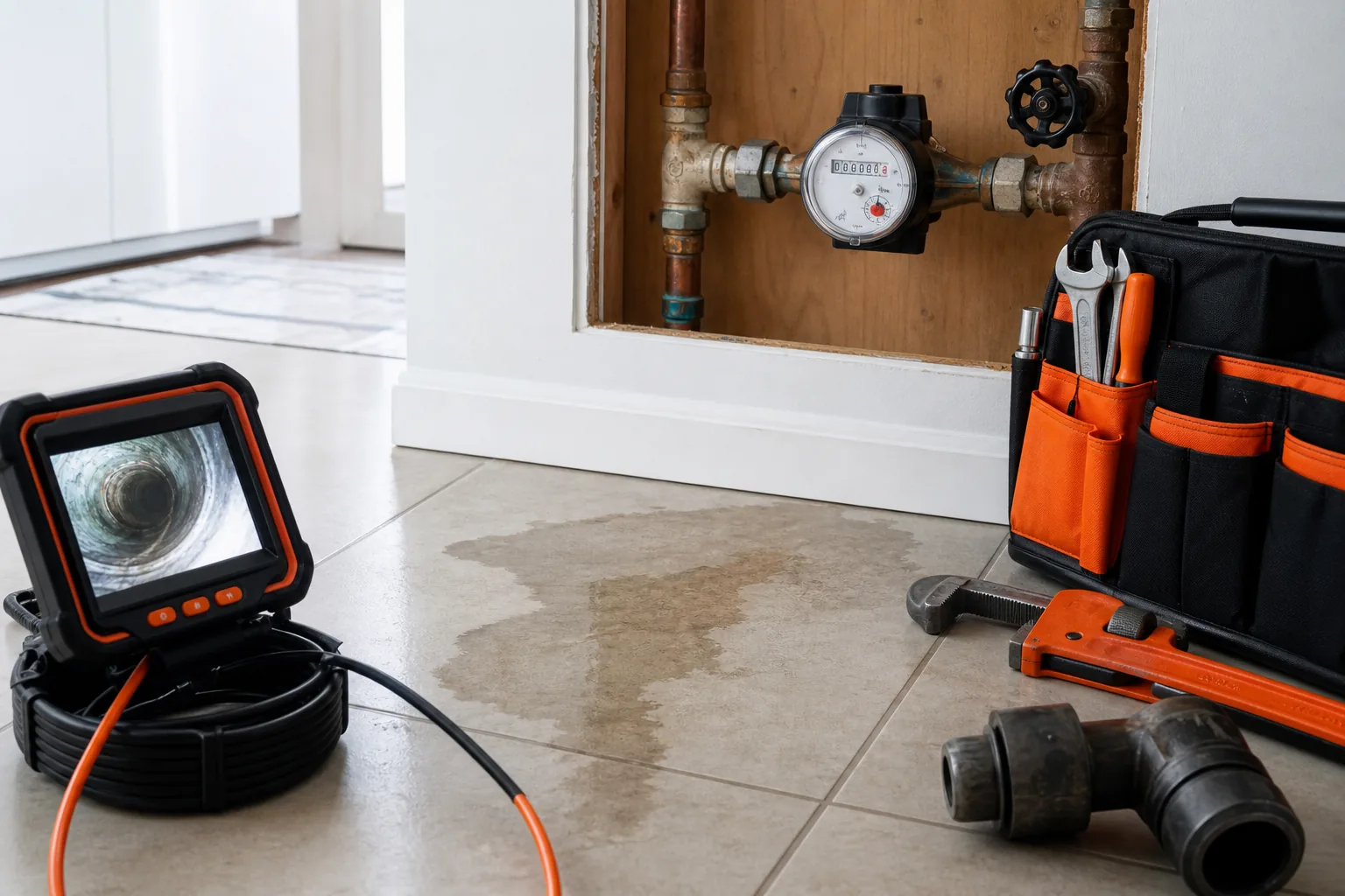 warning signs of a hidden slab leak under a concrete floor