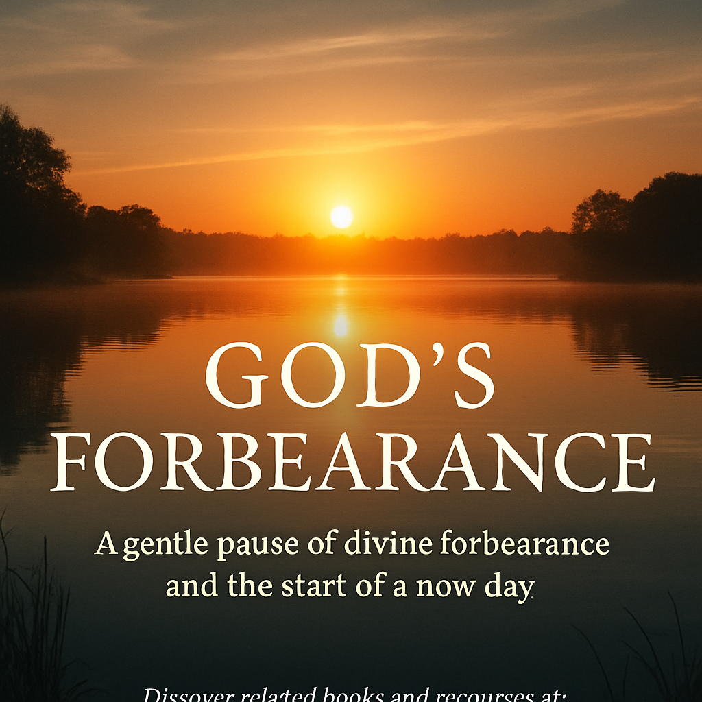 A calm sunrise over a quiet lake, symbolizing the gentle pause of divine forbearance and the start of a new day. Alt: Forbearance practical application sunrise lake.