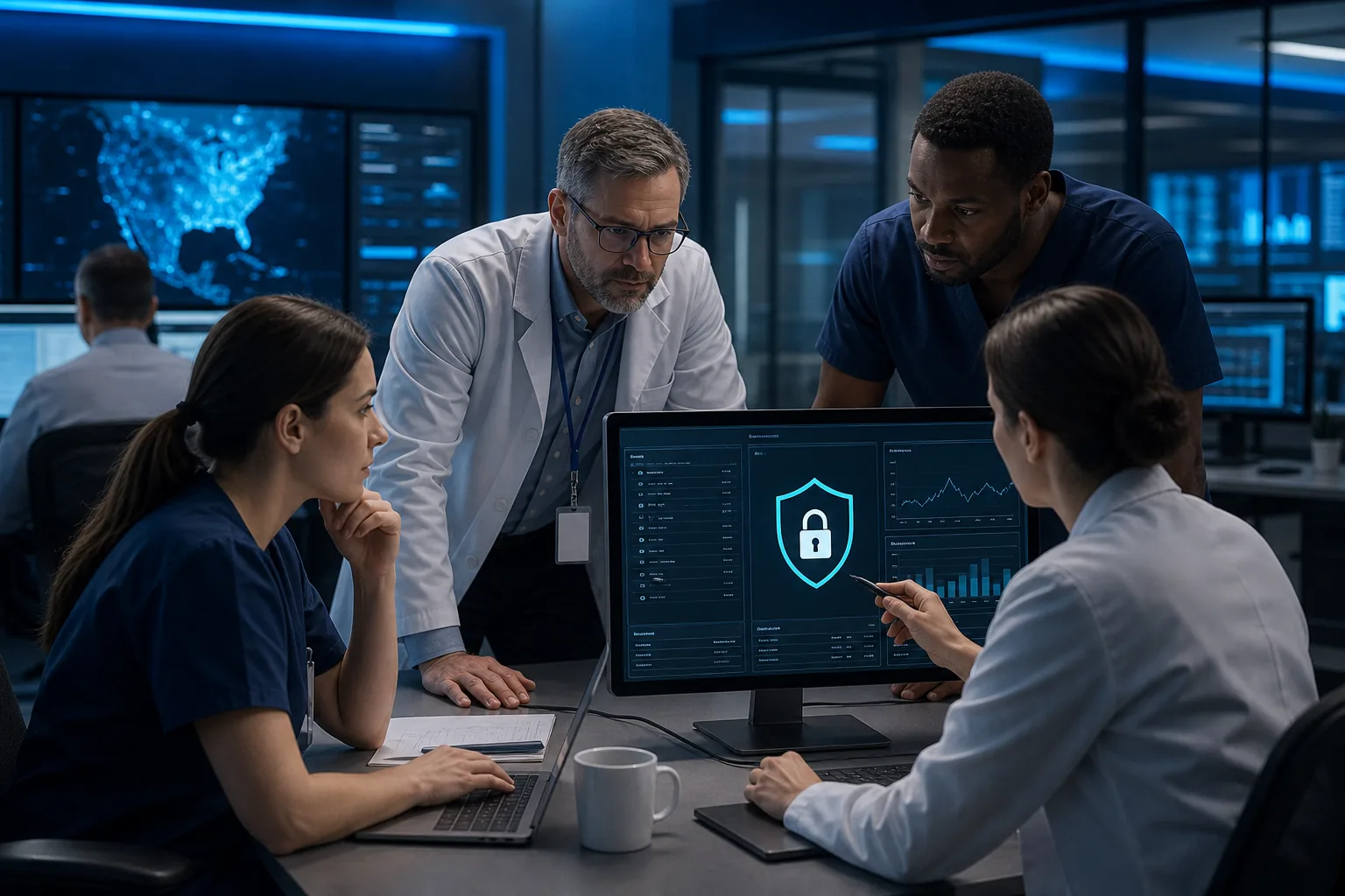 Healthcare team containing a suspected HIPAA data breach.