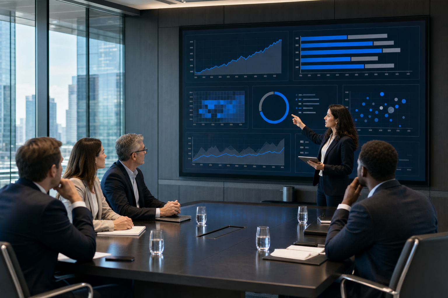 executive engineering intelligence dashboard showing delivery risk and AI ROI