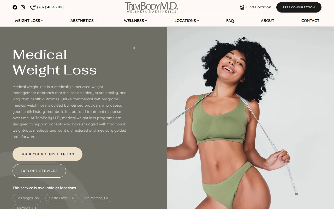 TrimBody M.D.: visual reference for 1. TrimBody M.D. (Our Top Pick), In-person physician supervision
