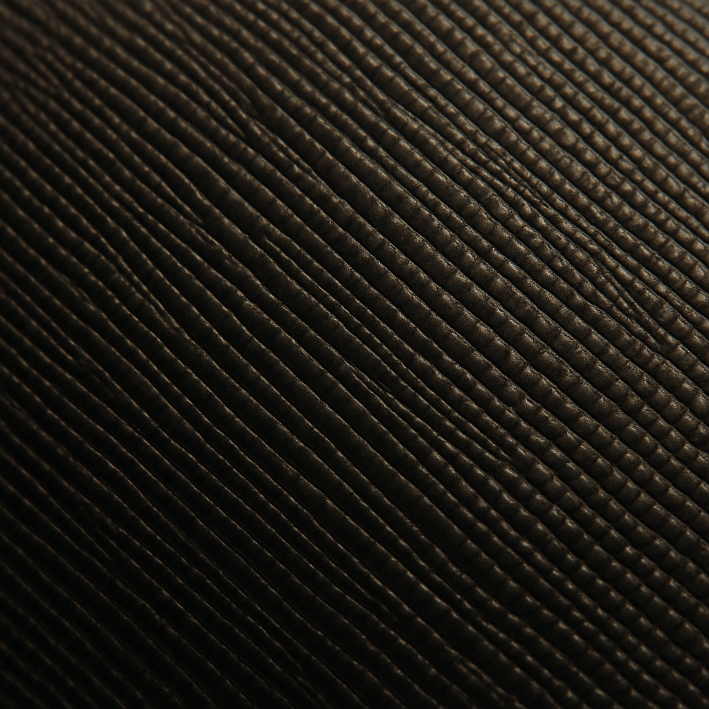 A close‑up of saffiano leather showing the diamond cross‑hatch pattern, with soft lighting that emphasizes the subtle sheen. Alt: Saffiano leather texture close‑up