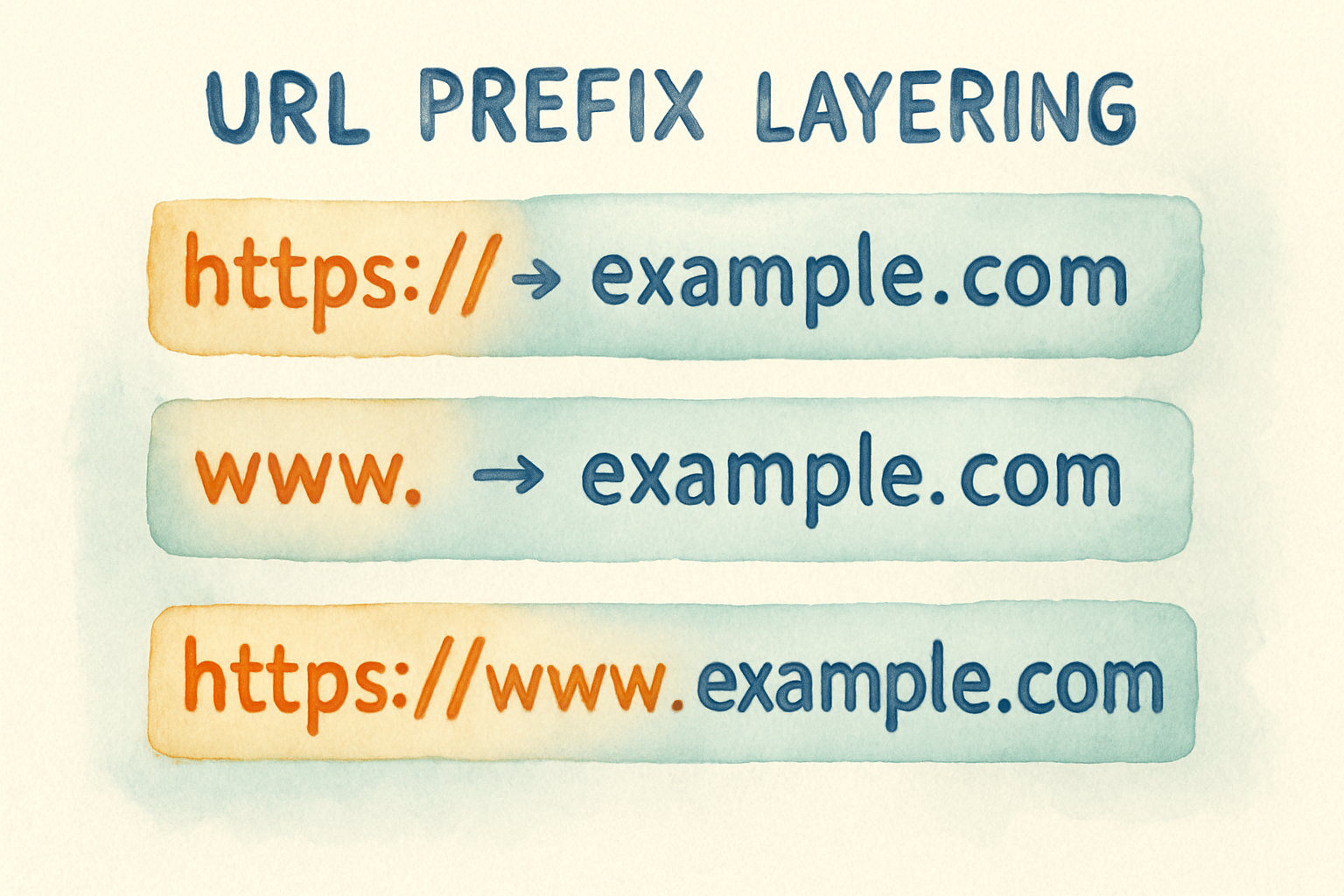 Illustration of a URL prefix added to a media file URL for analytics tracking. Alt: Example of a URL prefix added to improve tracking in media URLs.