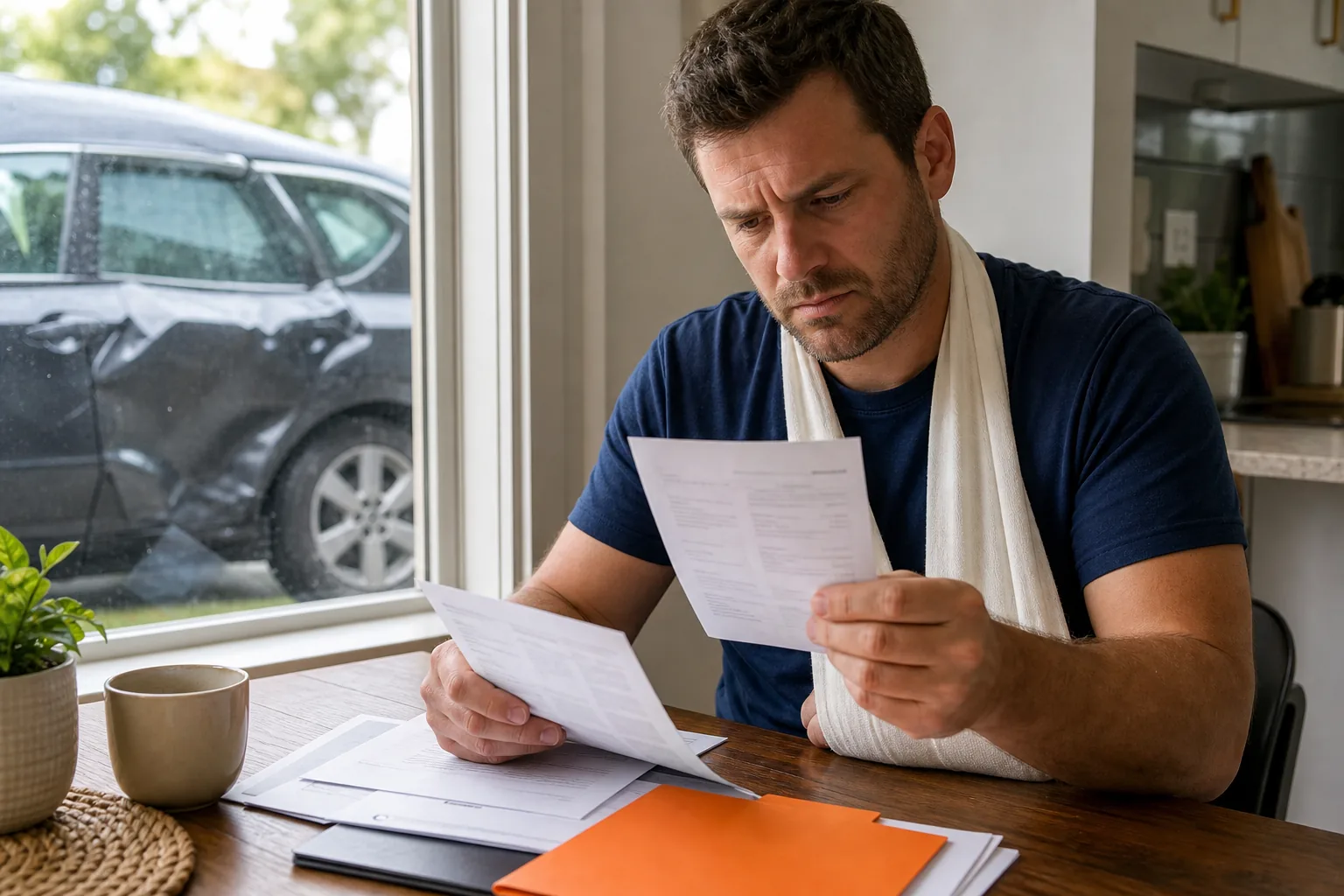 rideshare accident insurance claim documents and trip receipt