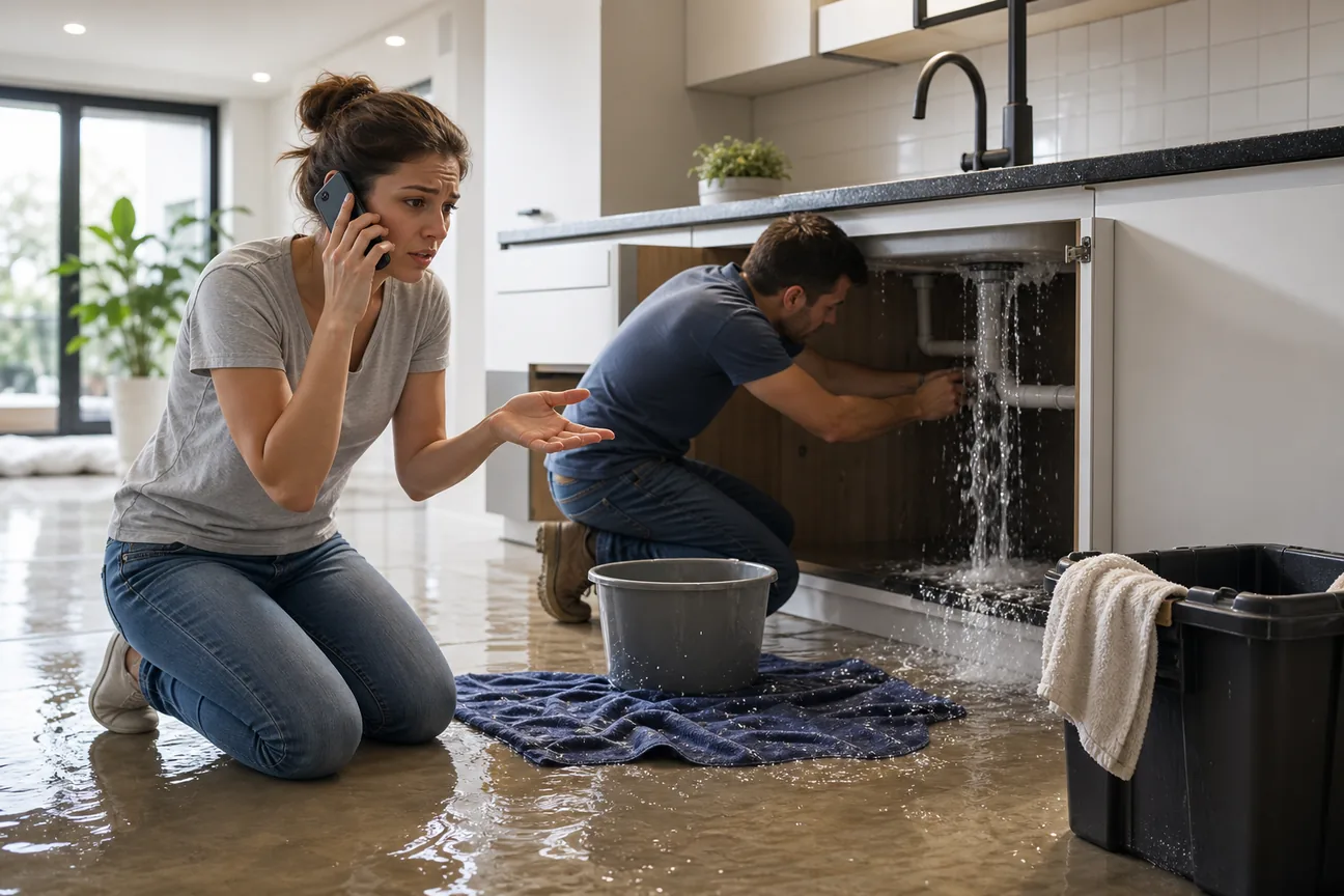 Editorial illustration for Top 10 Actions When a Pipe Bursts at Home