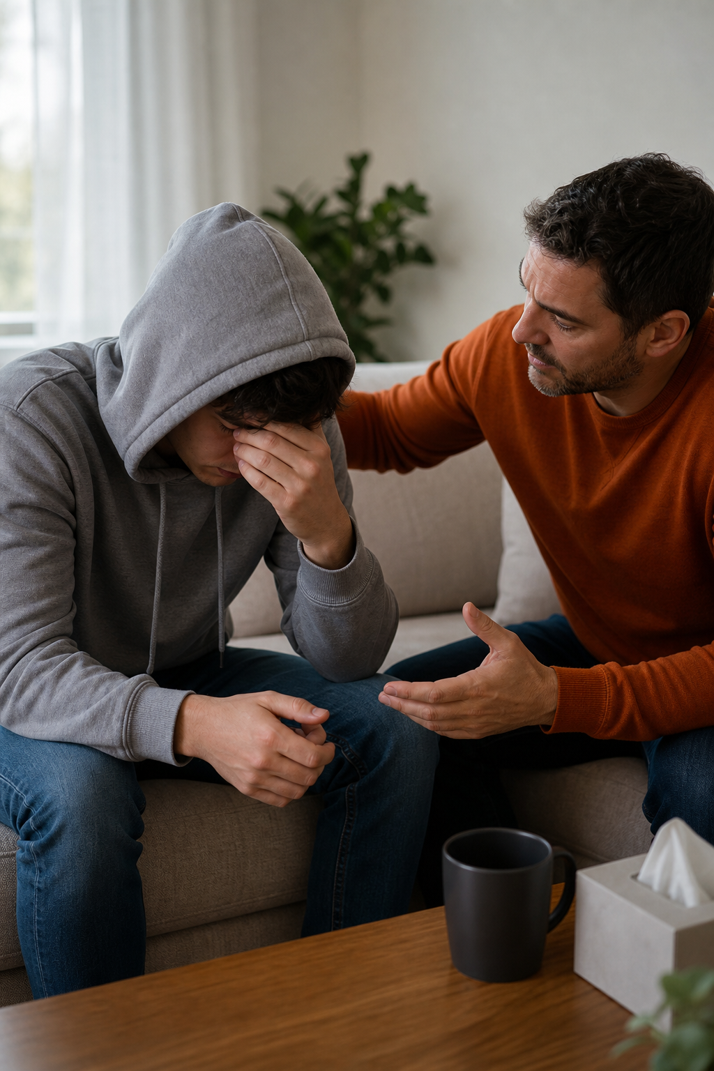 A photorealistic image related to what-to-say-to-a-drug-addict-in-crisis. Alt: what-to-say-to-a-drug-addict-in-crisis