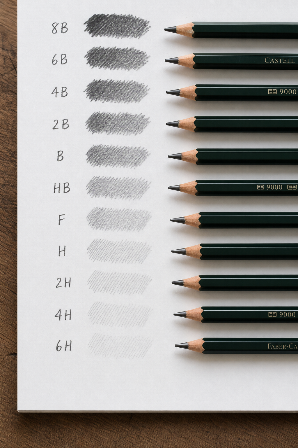 A photorealistic image related to which-pencils-are-best-for-sketching. Alt: which-pencils-are-best-for-sketching