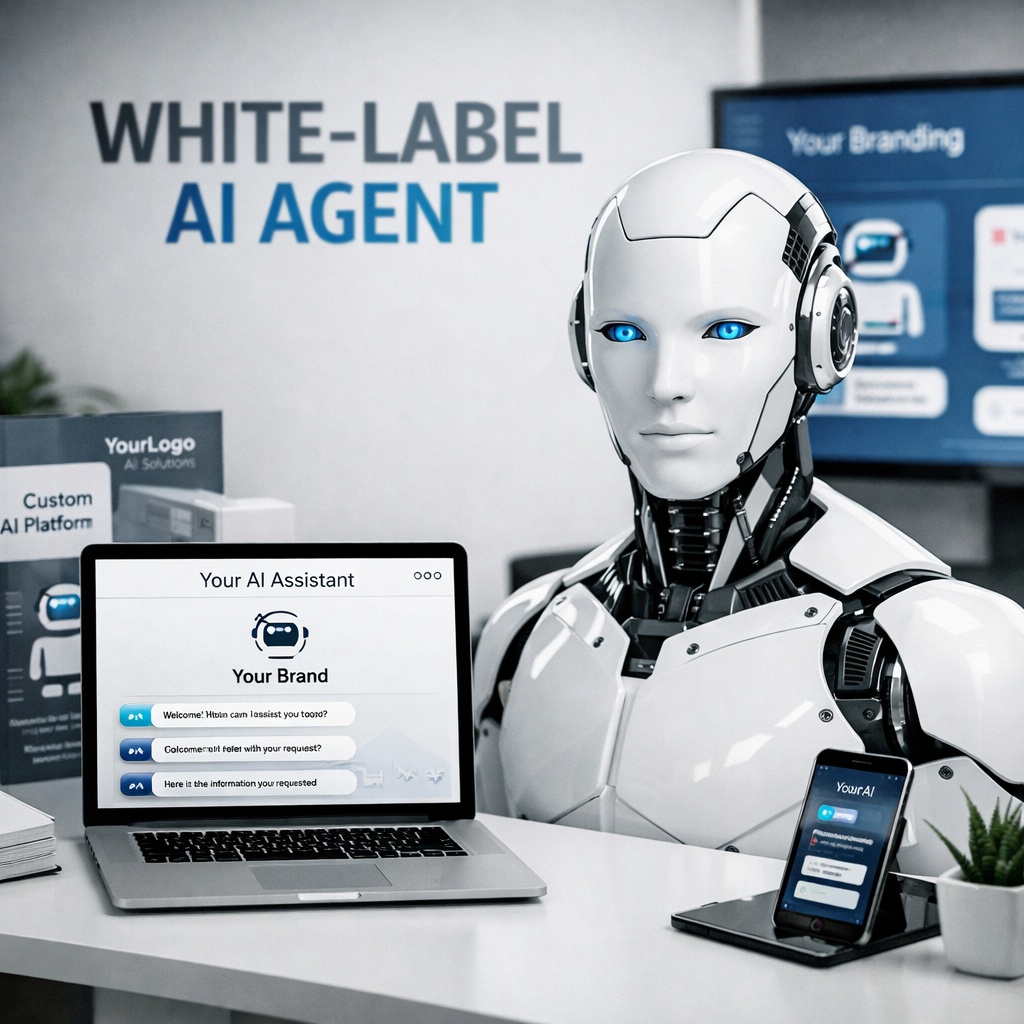 A photorealistic image related to white-label-ai-agent. Alt: white-label-ai-agent