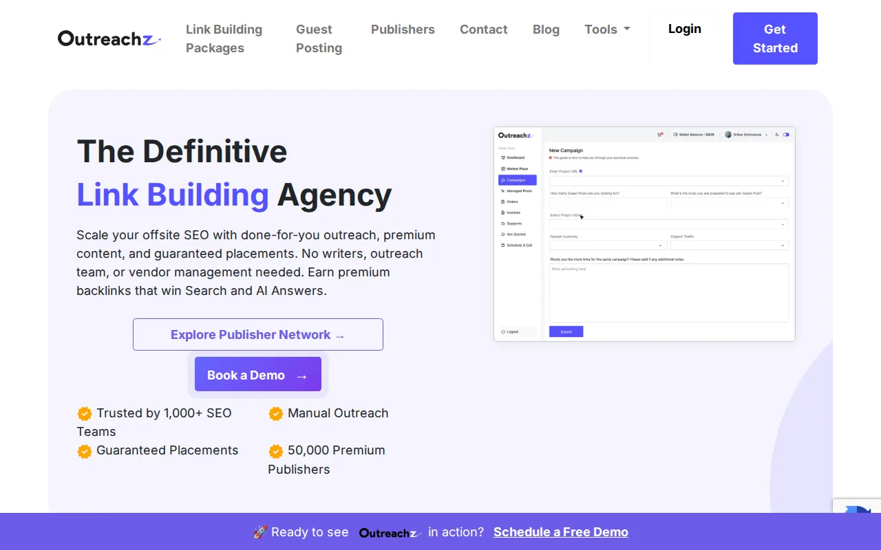 OutreachZ: visual reference for 2. OutreachZ, Transparent Packages for Flexible Agency Buying