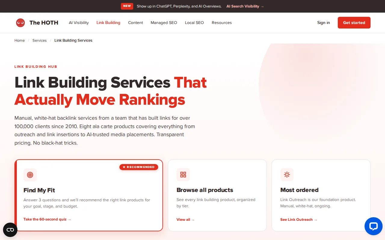 The HOTH: visual reference for 5. The HOTH, Bulk-Friendly Pricing and White Label Reporting