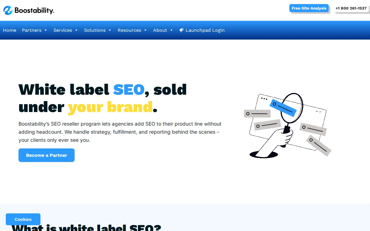 Screenshot of the Boostability website