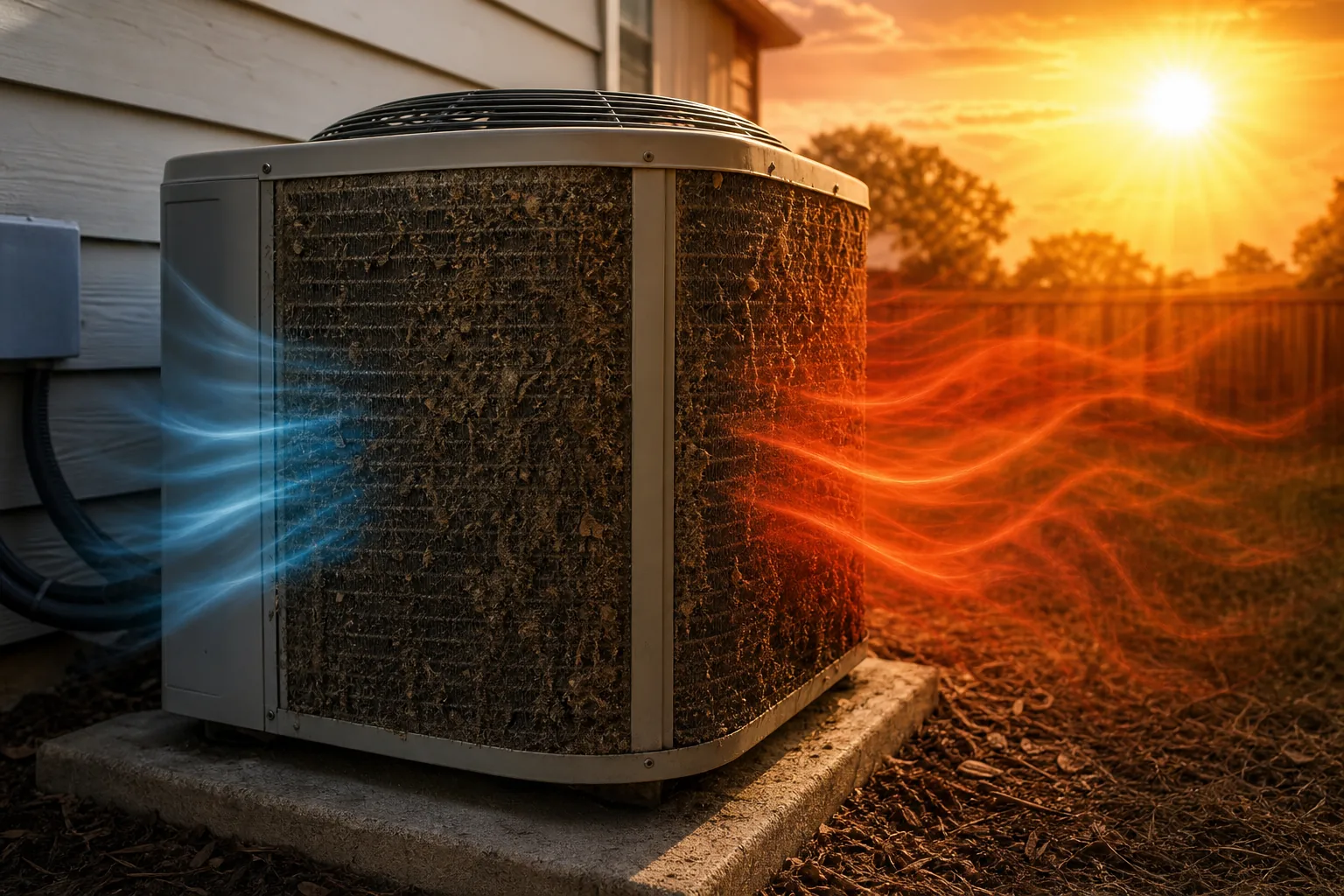 Illustration for Dirty Outdoor Coil