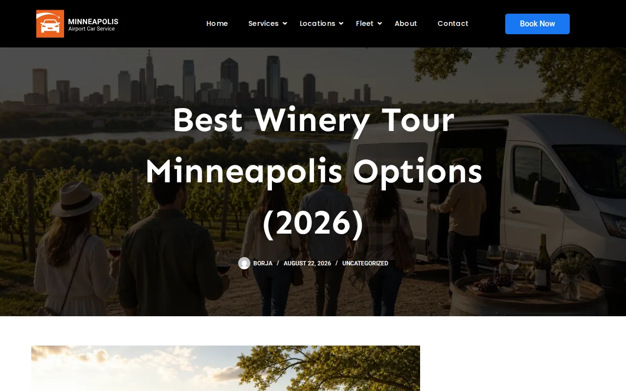 Screenshot of the Minneapolis Airport Car Service website