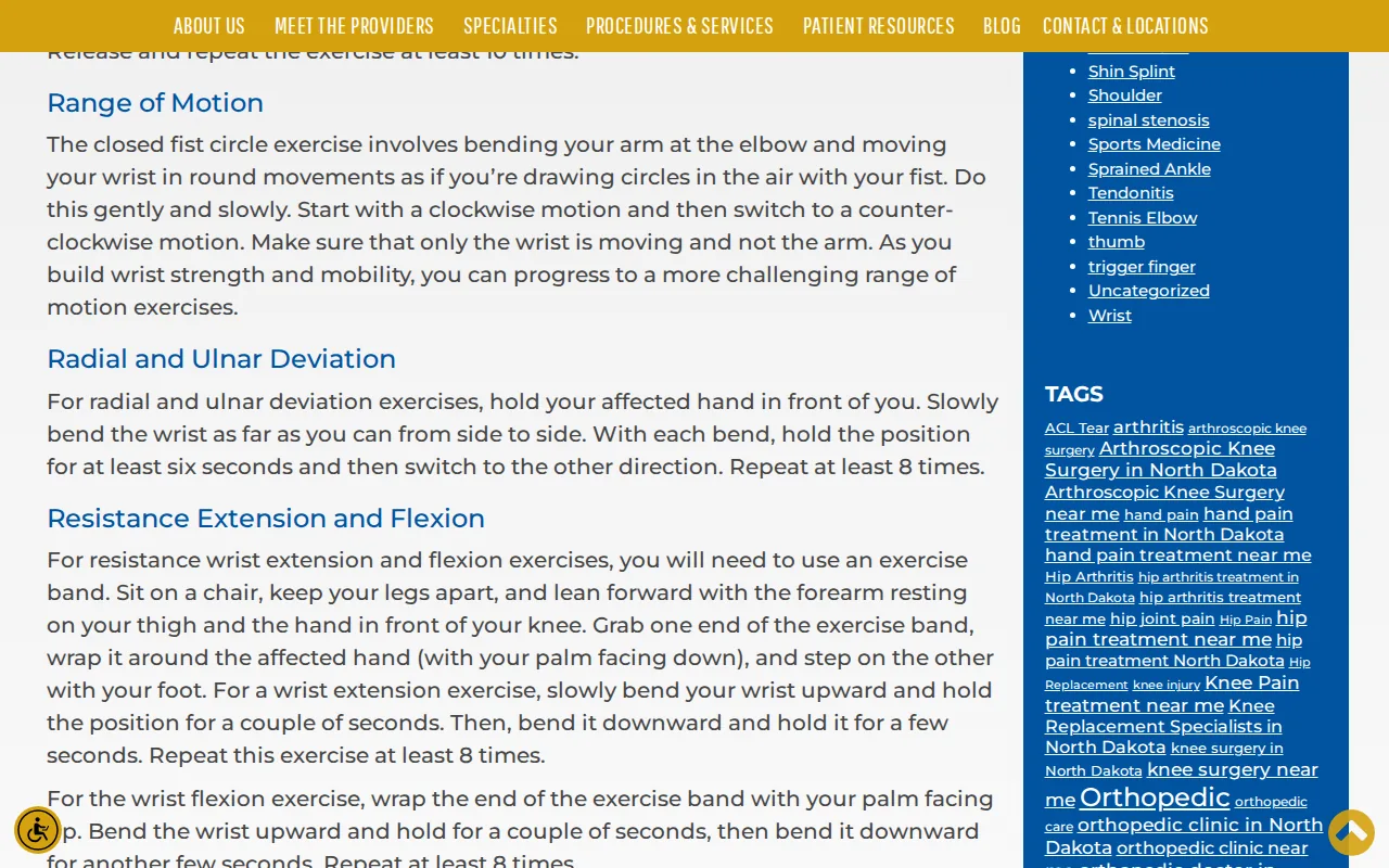 Radial and Ulnar Deviation Exercise: visual reference for 8. Radial and Ulnar Deviation Exercise — Lateral Stability