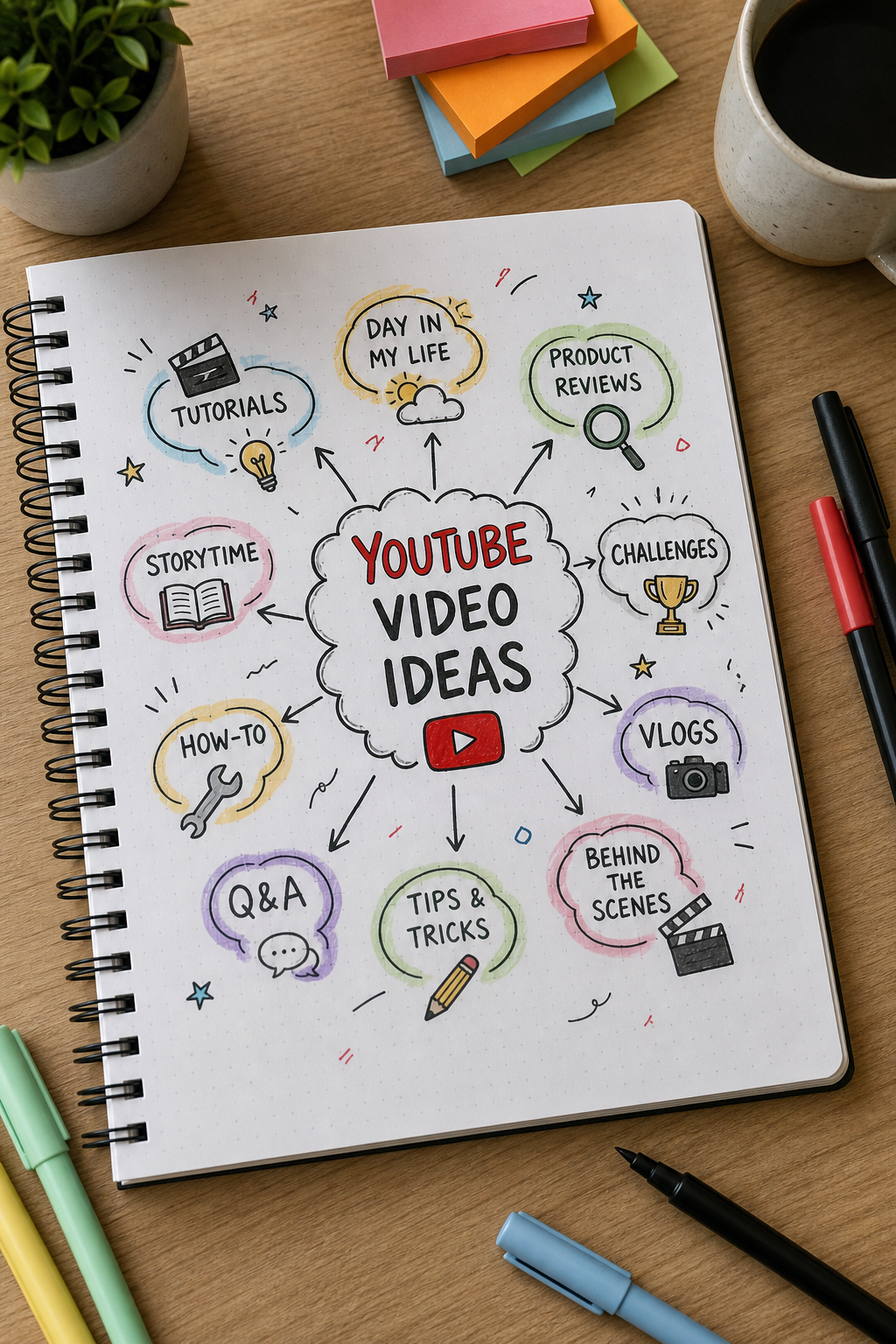 A photorealistic image related to youtube-video-ideas. Alt: youtube-video-ideas