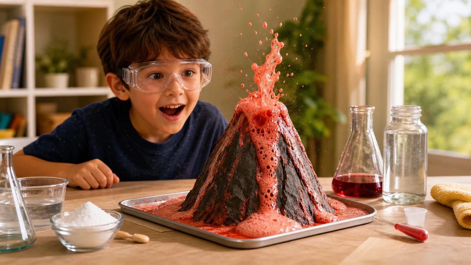 Baking Soda Volcano: visual reference for 2. Baking Soda Volcano — Classic Chemistry Fun
