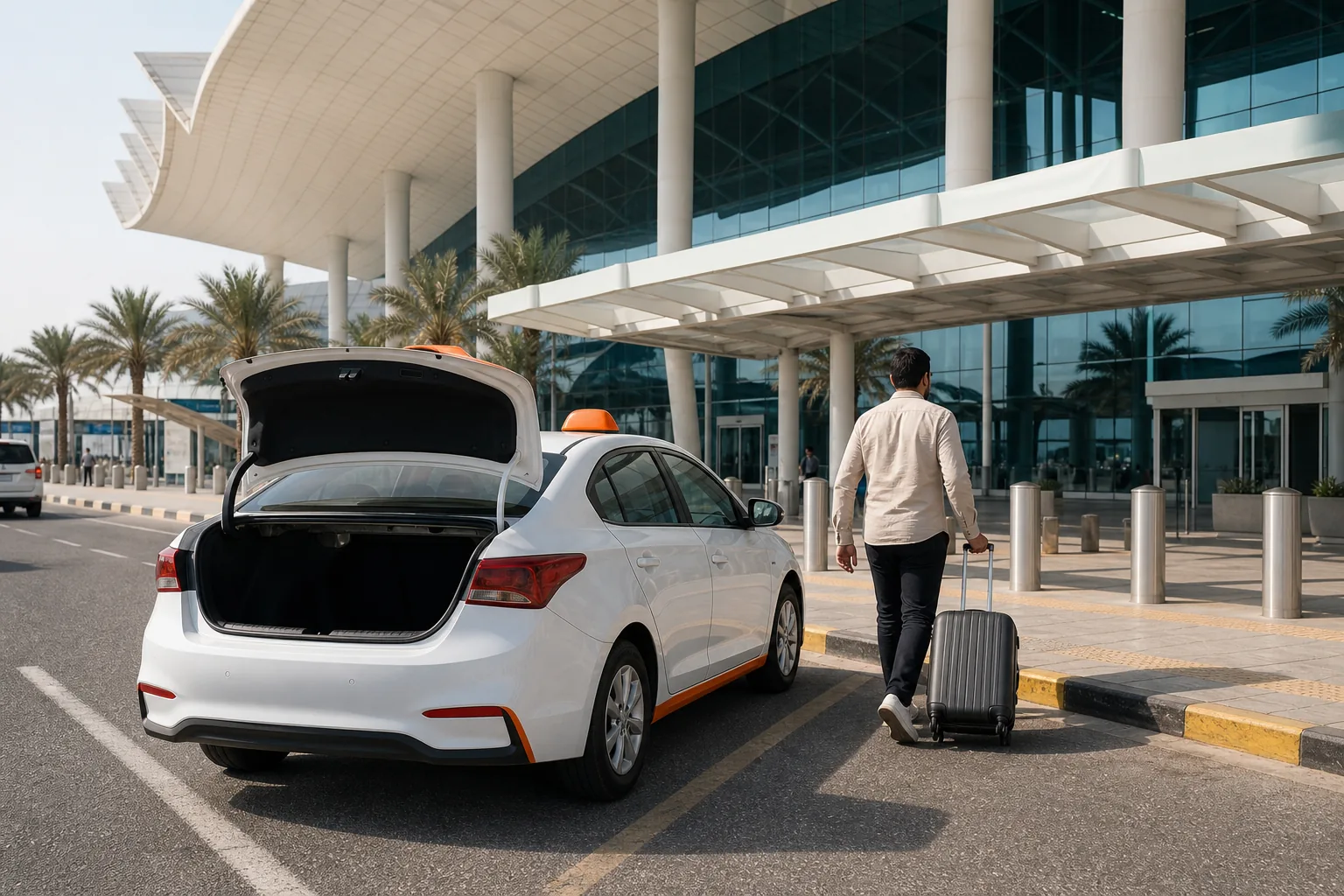 تاكسي الرقعي إلى مطار الكويت مع استقبال المسافرين